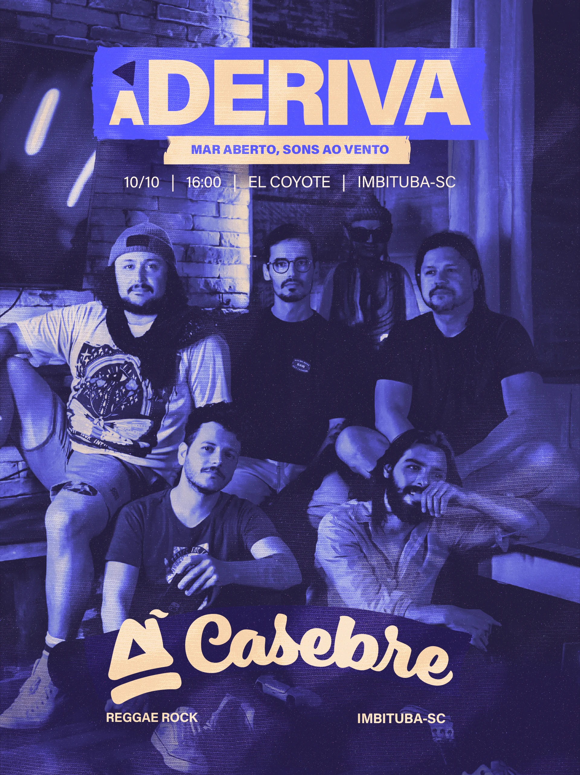 Integrantes da Casebre na fotografia oficial da banda